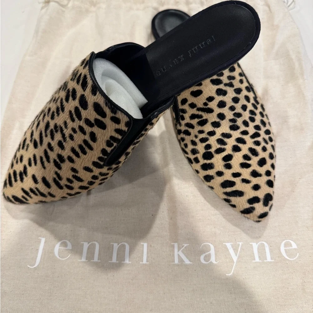 Jenni Kayne Pony Hair Leopard Print Mules EU 39 / US 9 **BRAND NEW** - Picture 2 of 8